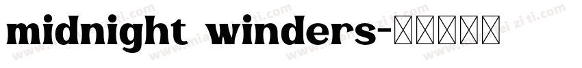 midnight winders字体转换